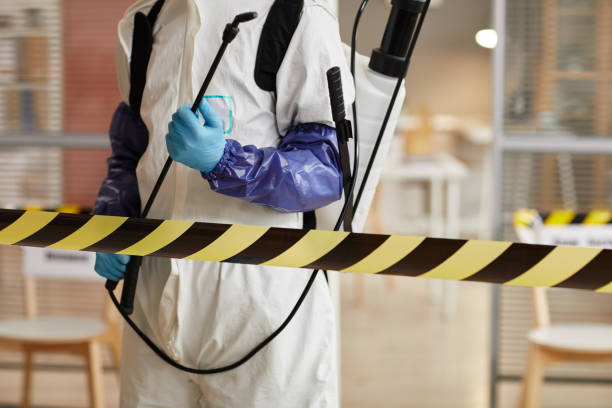 Professional Biohazard technician working in Dedham, MA